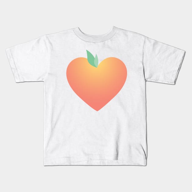 Peach Heart Kids T-Shirt by AuroraPeachy